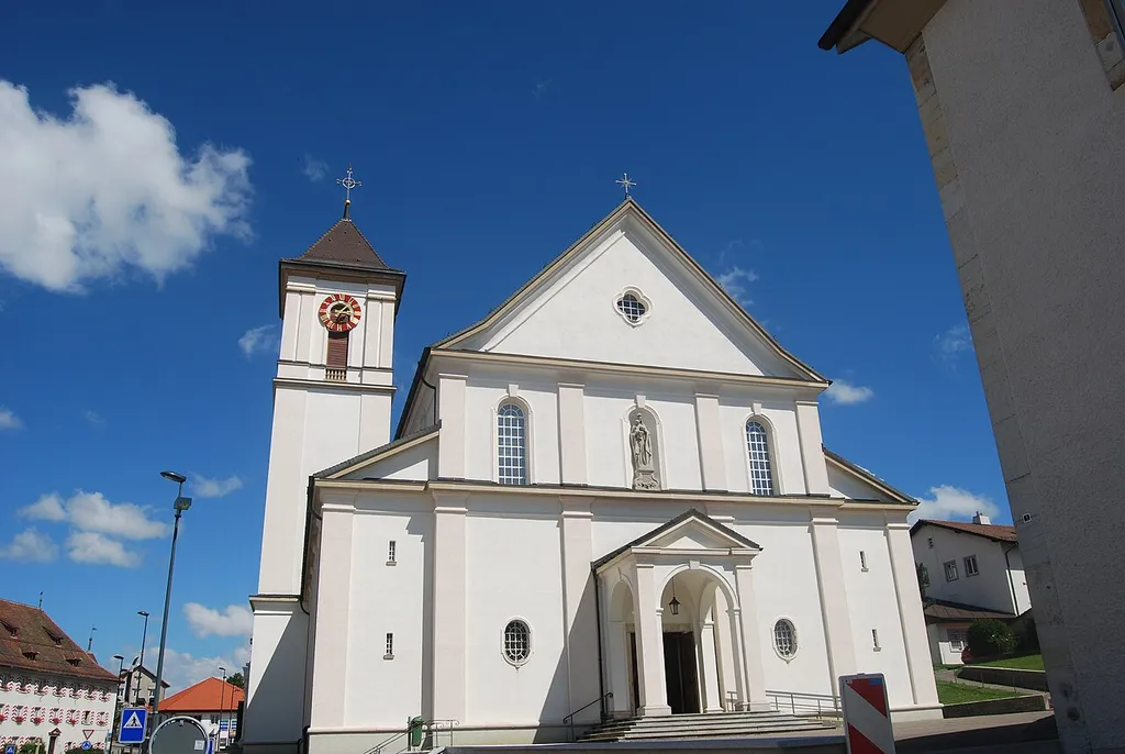 Catholic church of Saignelégier, canton of Jura, Switzerland
