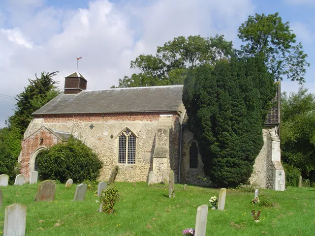 St Peter's parish church, Redisham, Suffolk, seen from the south