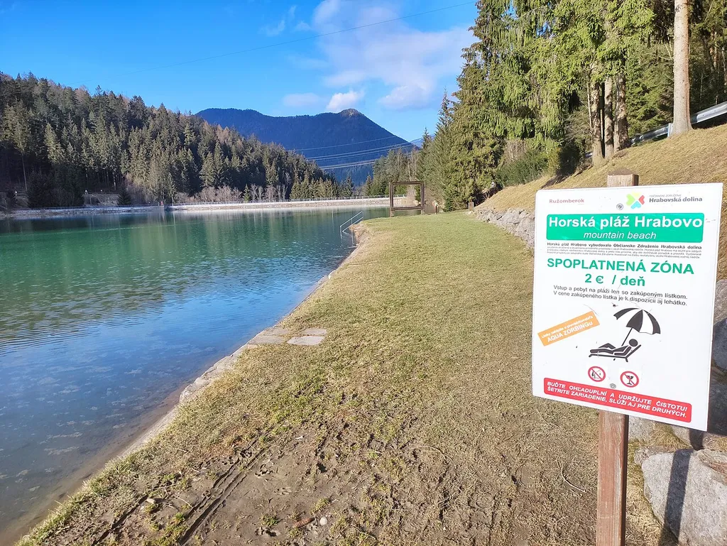 Horská pláž Hrabovo, Hrabovo, Ružomberok, Žilinský kraj, Slovensko
