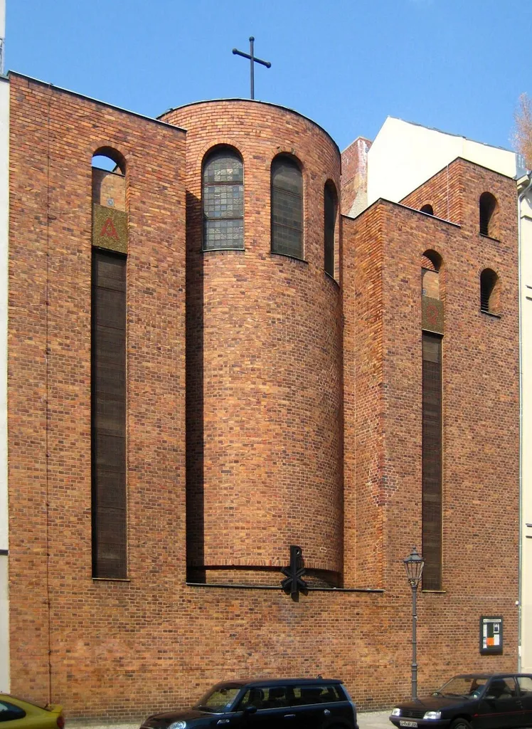 The catholic Saint Adalbert Church at Linienstraße No. 101 in Berlin-Mitte. It was built in 1933 to a design by Clemens Holzmeister. The entrance to church is located in neighboring houses on Linienstraße and Torstraße. The building has been dedicated as a historic landmark.