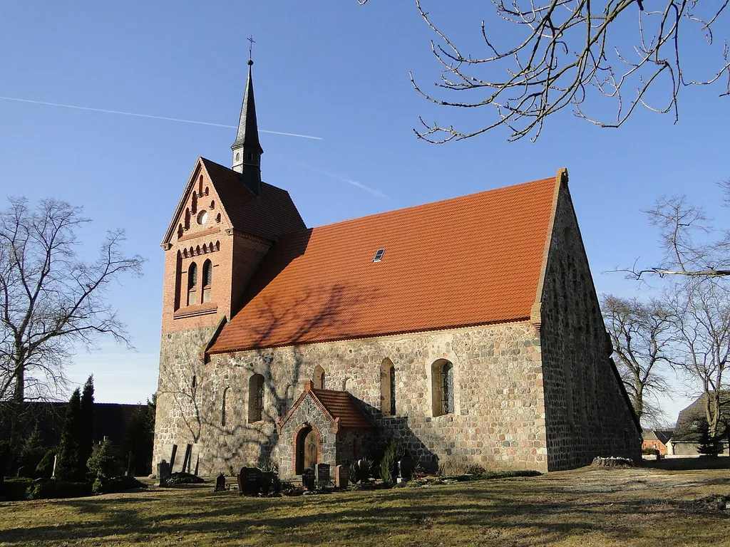 Church in Bredenfelde, district Mecklenburg-Strelitz, Mecklenburg-Vorpommern, Germany