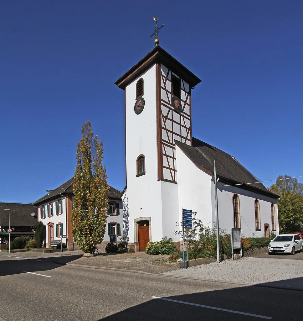Protestant church in Rheinau-Memprechtshofen.