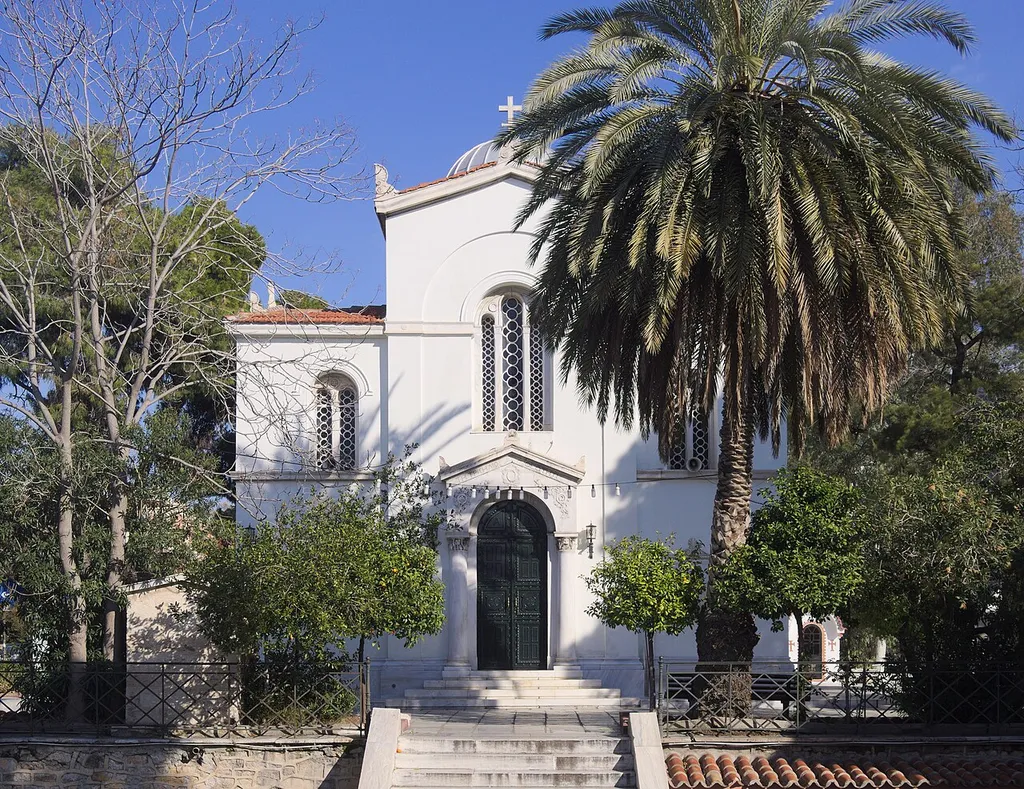The church of Saint George, at Rizareios School, Athens. The church was built in 1849.