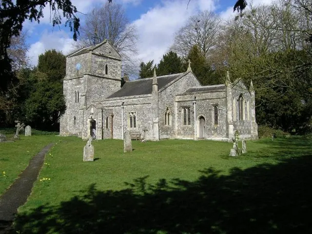 Orcheston St Mary, Wiltshire. has a Cat Hotel next door, and there were cats all over the village it seemed, including one in stained glass in the porch!