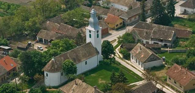 A református templom madártávlatból