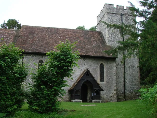 St Mary Magdalene's parish church, Denton, Kent, seen from the north
