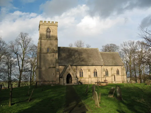 St Mary and All Saints Church Cundall An isolated little country church dating from 1852. There is a rather finely carved Saxon cross shaft within.