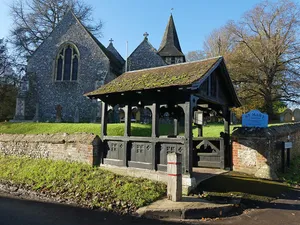 Lychgate and walls around St Mary's churchyard