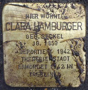 Stolperstein dedicated to Clara Hamburger
