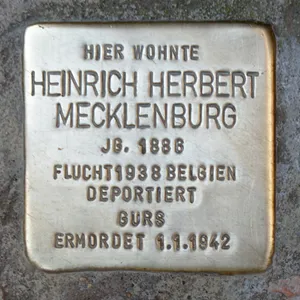 Stolperstein dedicated to Heinrich Herbert Mecklenburg