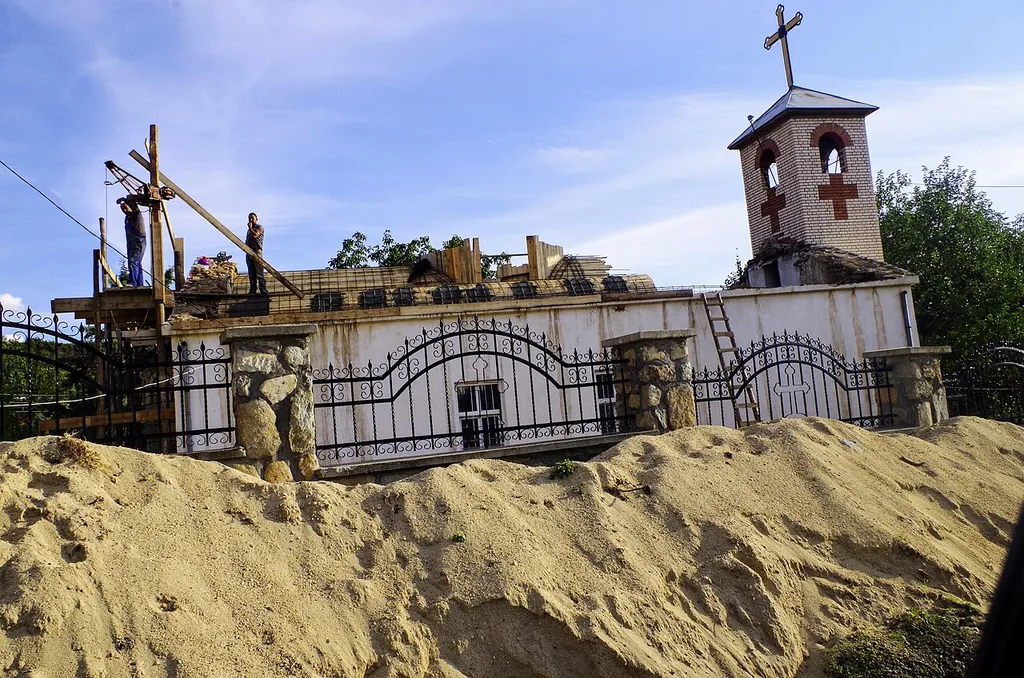 View of Church of Theotokos in the village Krani