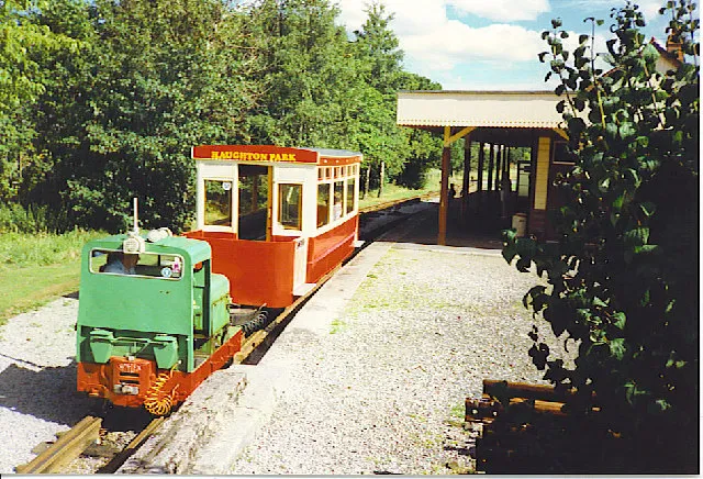 Haughton Park Railway Station. This narrow gauge railway runs through Haughton Country Park, Alford.