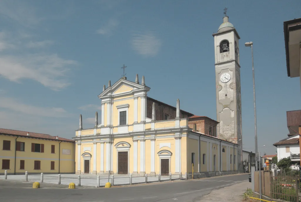 La chiesa parrocchiale dei Santi Vito, Modesto e Crescenzia Martiri a Gugnano, frazione di Casaletto Lodigiano.