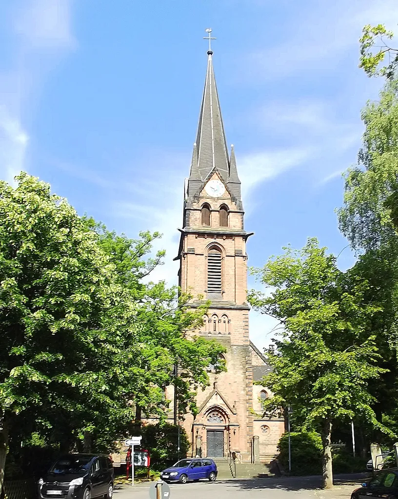 Exterior of the protestant church in Friedrichsthal, Saarland, Germany