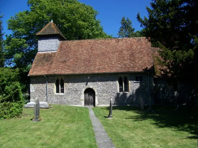 St Andrew's Church, Boscombe, Wiltshire, seen from the south