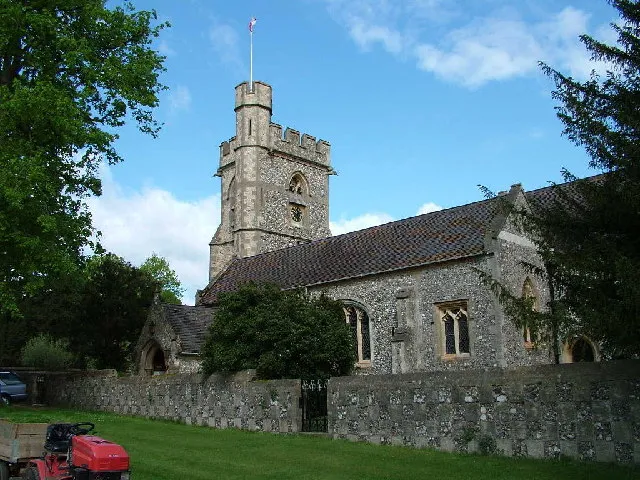 St.Michael Church in Chenies from the east. Chenies is a lovely village in rural Buckinghamshire