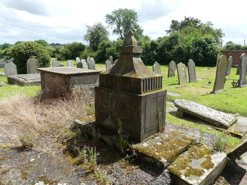Grade II listed monument in the churchyard of St Peter's Church, Plemstall. Listed as "Pedestal cenotaph to Thomas Cawley and others by chancel door of Church of St Peter". .mw-parser-output .messagebox{margin:4px 0;width:auto;border-collapse:collapse;border:2px solid var(--border-color-progressive,#6485d1);background-color:var(--background-color-neutral-subtle,#fbfcff);color:var(--color-base,#202122);box-sizing:border-box;border-inline-start-width:8px}.mw-parser-output .messagebox.mbox-small{font-size:88%;line-height:1.25em}.mw-parser-output .mbox-warning,.mw-parser-output .mbox-speedy{border:2px solid var(--border-color-error,#b22222);background:var(--background-color-error-subtle,#ffdbdb);border-inline-start-width:8px}.mw-parser-output .mbox-serious,.mw-parser-output .mbox-delete,.mw-parser-output .mbox-stop{border:2px solid var(--border-color-error,#b22222);border-inline-start-width:8px}.mw-parser-output .mbox-issue,.mw-parser-output .mbox-content{border:2px solid #f28500;background:var(--background-color-warning-subtle,#ffe);border-inline-start-width:8px}.mw-parser-output .mbox-query,.mw-parser-output .mbox-style{border:2px solid #f4c430;background:var(--background-color-warning-subtle,#ffe);border-inline-start-width:8px}.mw-parser-output .mbox-shit{border:2px solid #960;border-inline-start-width:8px}.mw-parser-output .mbox-license{border:2px solid #88a;border-inline-start-width:initial}.mw-parser-output .mbox-legal{border:2px solid var(--border-color-notice,#666);background:var(--background-color-base,#fff);border-inline-start-width:8px}.mw-parser-output .mbox-honor{border:2px solid #ca3;background:var(--background-color-warning-subtle,#fcf4db);border-inline-start-width:8px}.mw-parser-output .mbox-growth{border:2px solid #8d4;background:var(--background-color-success-subtle,#d5fdf4);border-inline-start-width:8px}.mw-parser-output .mbox-move{border:2px solid #93c;border-inline-start-width:8px}.mw-parser-output .mbox-protection,.mw-parser-output .mbox-message{bo