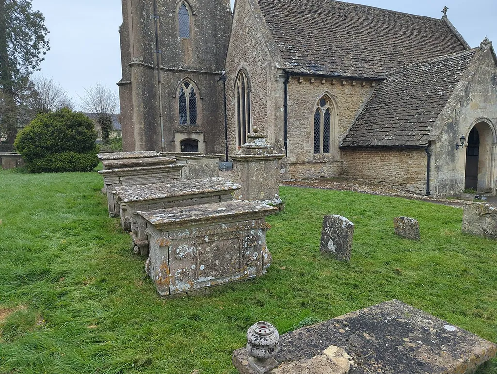 Group Of Nine Monuments In Churchyard South West Of South Aisle Of Church Of St Michael (monument in Kington St Michael, United Kingdom)
