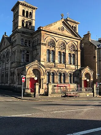 Photograph showing the Dalkeith Road elevation of Proestfield Church, Edinburgh