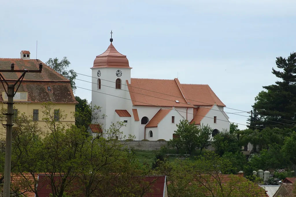 A church in the village of Žerotice, South Moravian Region, CZ