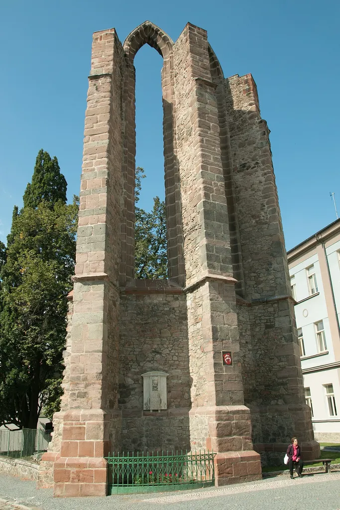 Remains of monastery church in Benešov, na Karlově. It was burned by the Hussites in 1420.
