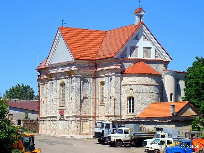 Church of St. Stephen in Vilnius, Lithuania. The picture was taken in 2010 when its reconstruction was only partly completed.