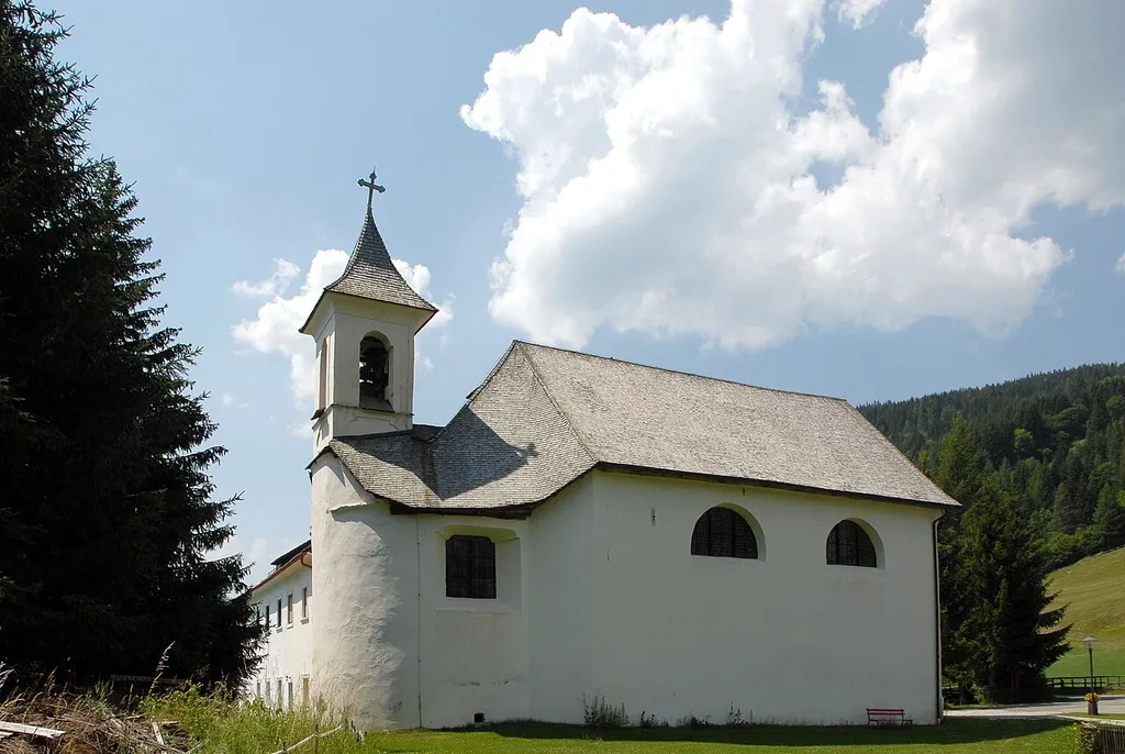 Subsidiary church Holy Trinity, formerly parish church Our Lady with Carmelites monastery in Zedlitzdorf, municipality Gnesau, district Feldkirchen, Carinthia, Austria, EU