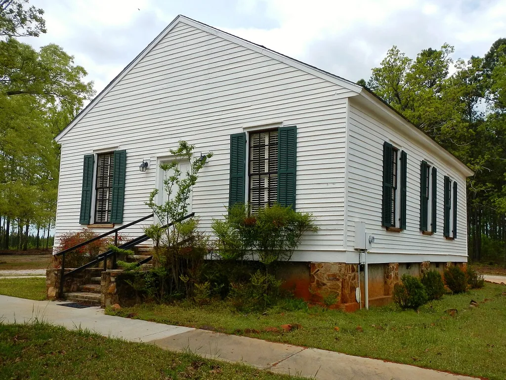 This is a photo of the Greenville Presbyterian Church and Cemetery in Greenville, GA.