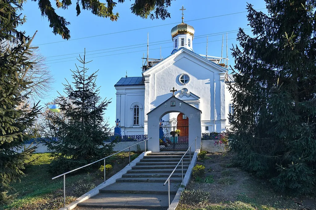 Миколаївська церква (мур.) (1885 рік) - вигляд з північного заходу - Мишів (північно-східна частина села) Володимирський район Волинська область Україна