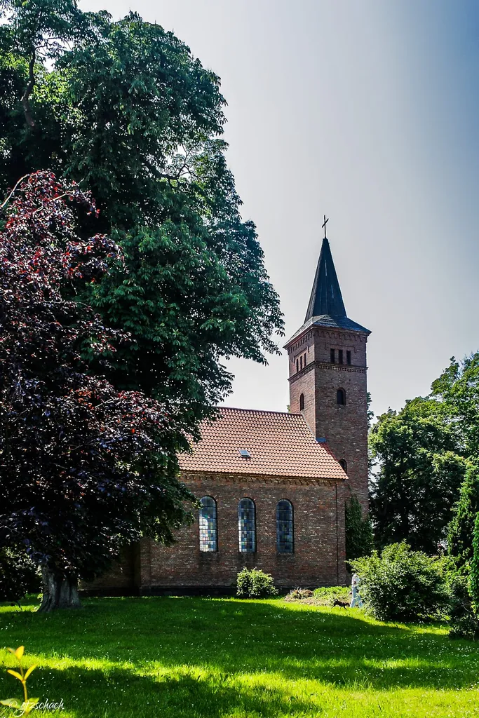 Northern view of Parlow church, Friedrichswalde munipality, Barnim district, Brandenburg state, Germany