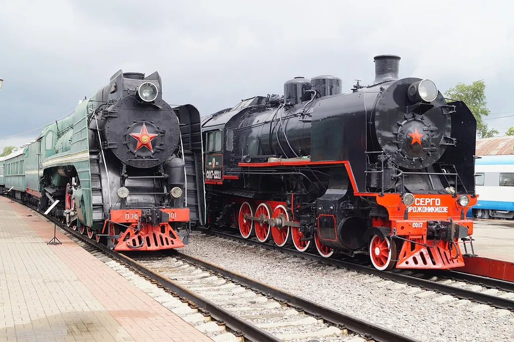 Museum trains at Rizhsky Rail Terminal
