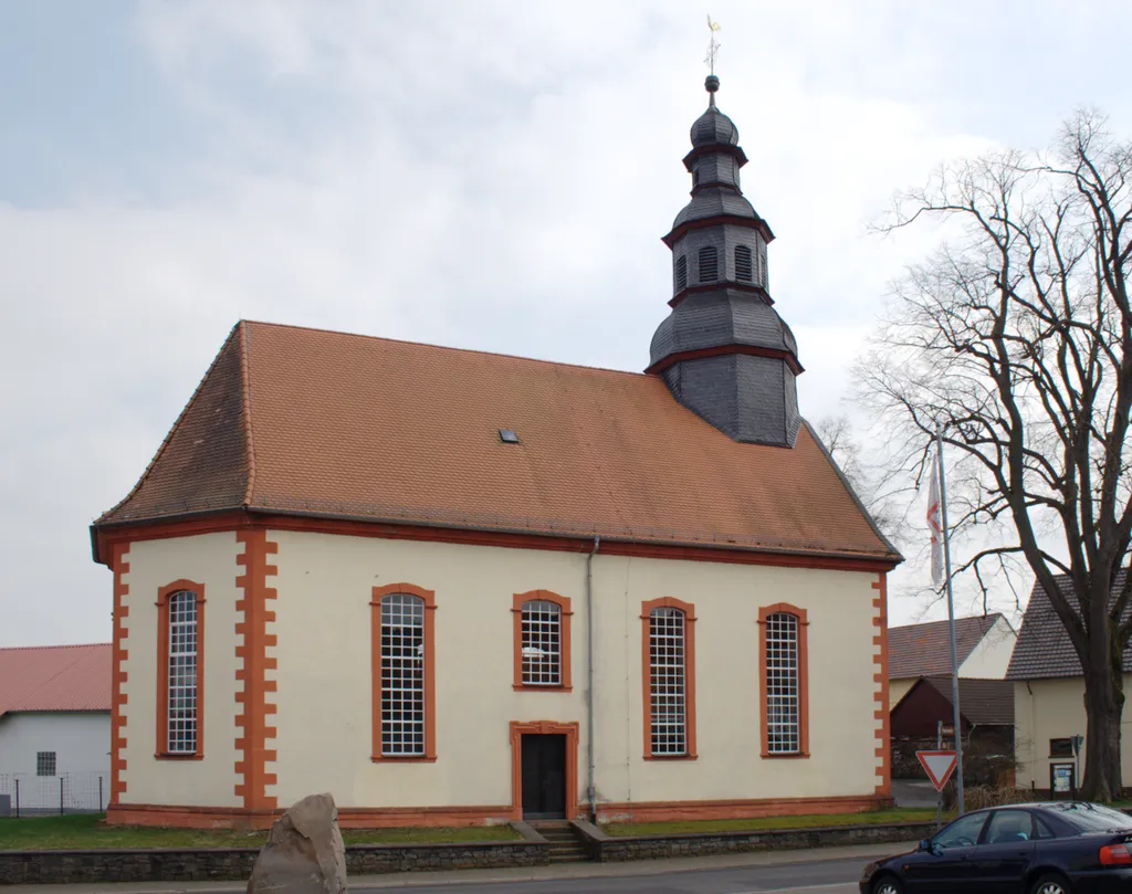 Protestant church in Ilbeshausen-Hochwaldhausen, Grebenhain, Hesse, Germany