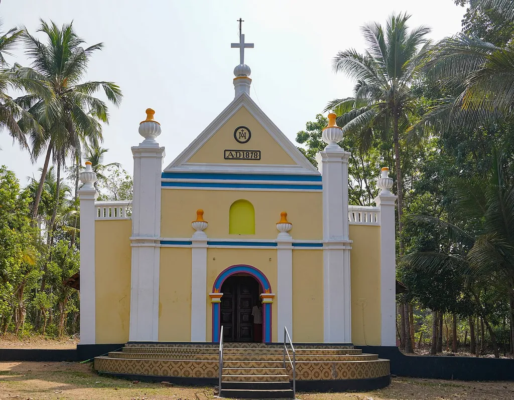 Front facade (wide), Dutch Church, Munroe Island, Kollam, Kerala, India