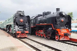 Museum trains at Rizhsky Rail Terminal