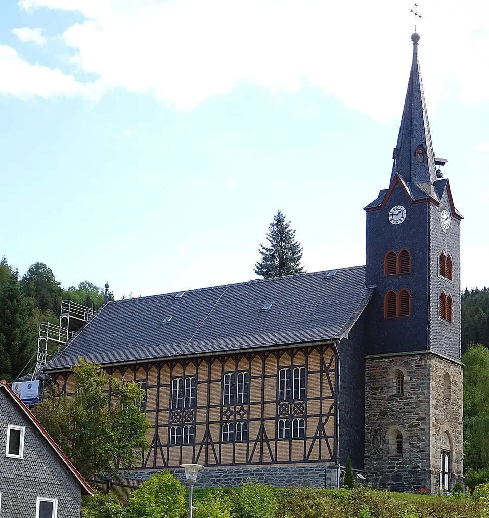 Katharinenkirche Mellenbach (Schwarzatal) im Gotischen Tudor-Stil (1899)