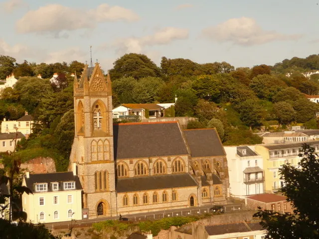 Torquay: church of St. John Looking down from Warren Road, on Shedden Hill.