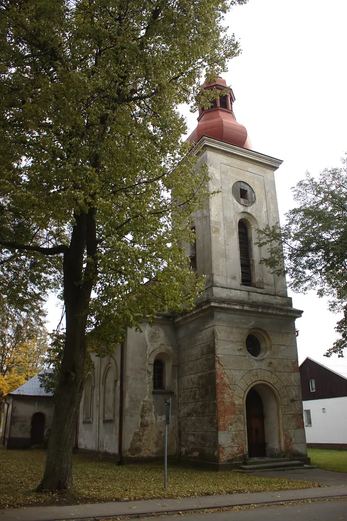 A church in the village of Křišťanovice, Moravian-Silesian Region, CZ