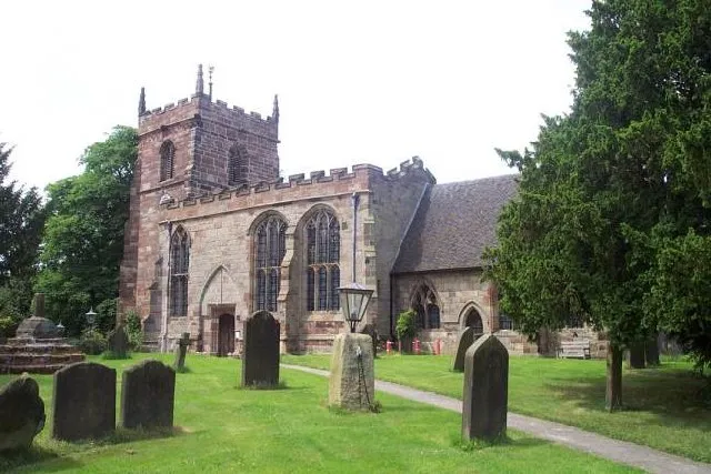 Parish church of St Mary and All Saints, Bradley, Staffordshire, seen from the southeast