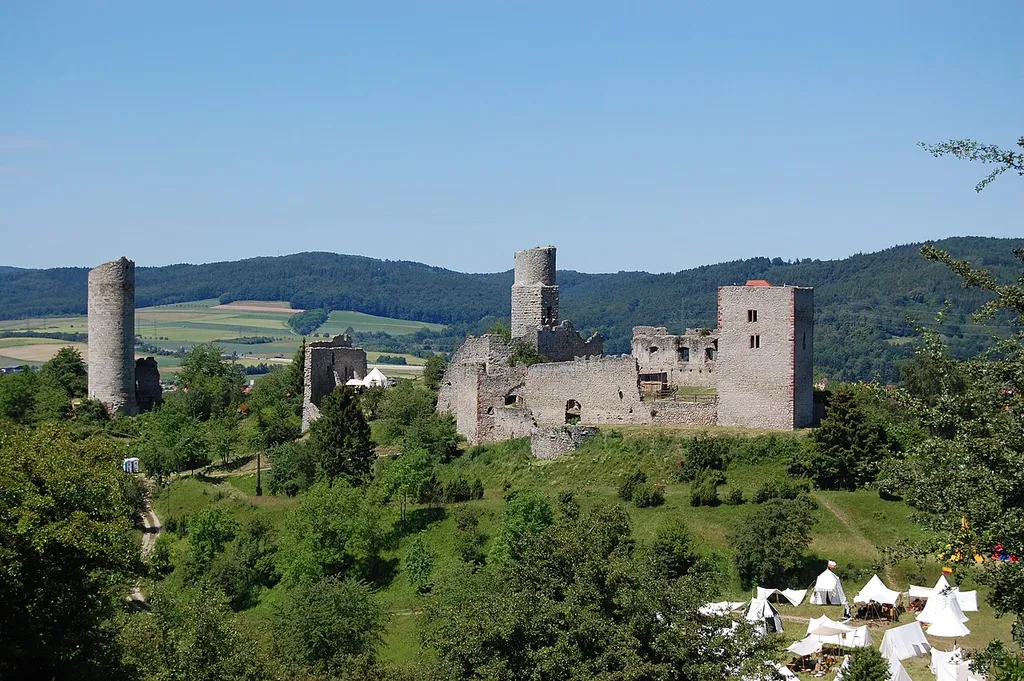 ruin Brandenburg, Thuringia, Germany, view from south