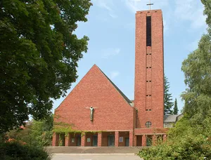 partial heritage site Jesus-Christus-Kirche with clergy house