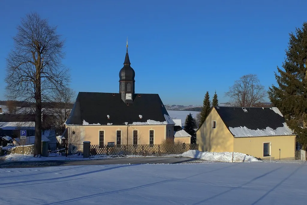 Kirche in Wolkenstein-Schönbrunn (Sachsen) 50.6538797,13.0503563