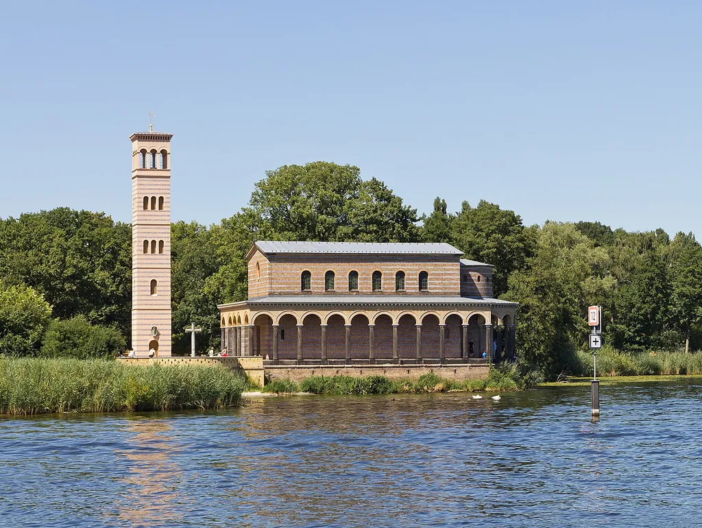 Church of the Saviour at the Port of Sacrow near Potsdam-Sacrow, Germany