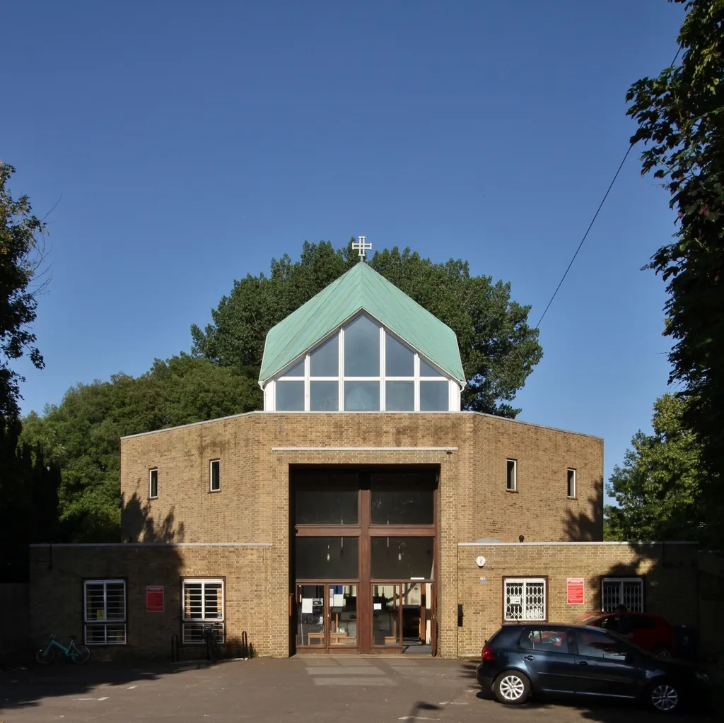 Roman Catholic church of the Holy Rood, Abingdon Road, Grandpont, Oxford, seen from the west