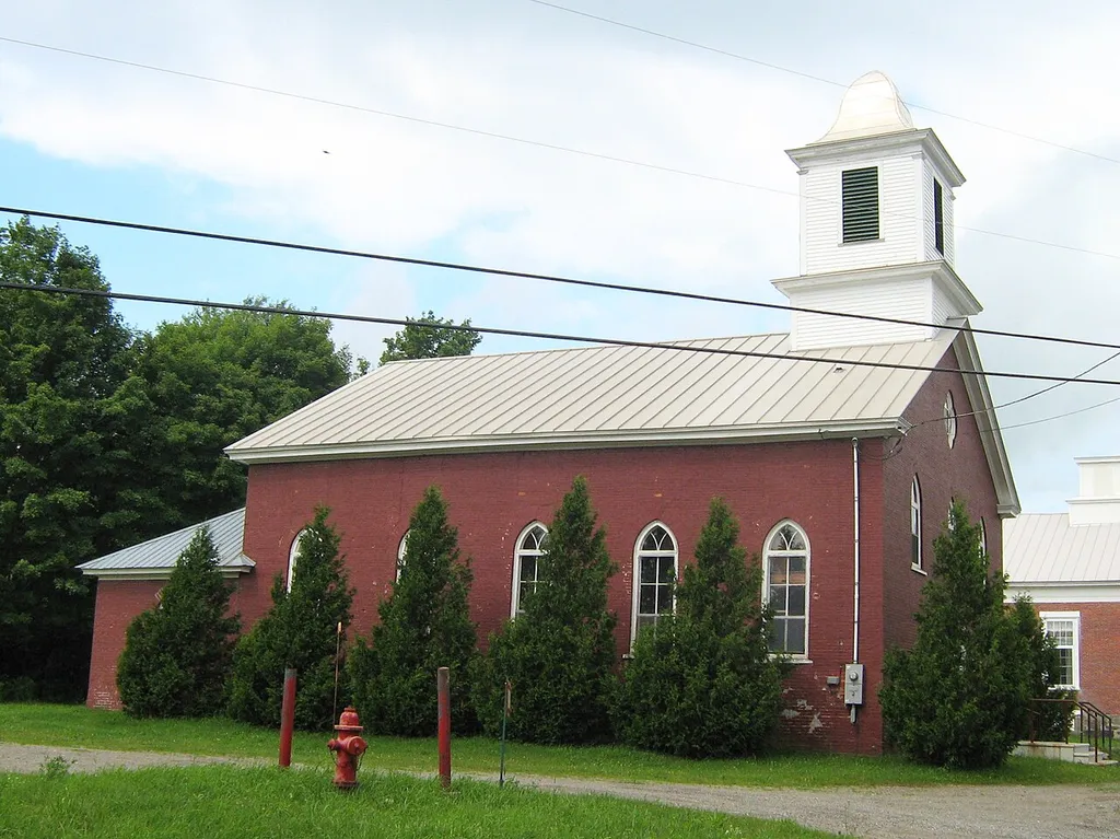 (Former) St. George's Catholic Church, Bakersfield, Vermont. Building is now the Bakersfield Historical Society.