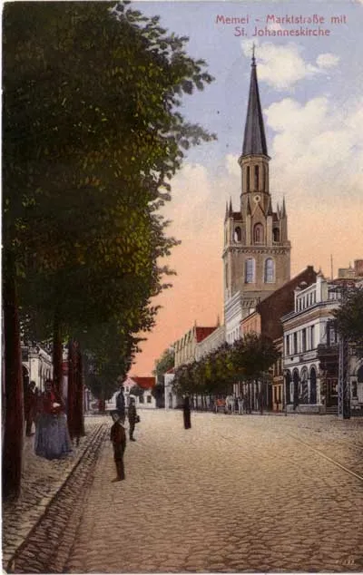 Klaipėda, Market Street with St. Johns church