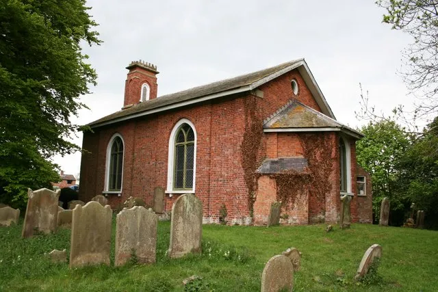 St.Nicholas' church, Swaby Diminutive Georgian brick church of 1828 with a small polygonal chancel and gothic windows.