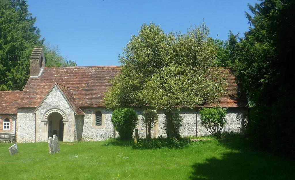 Morestead Church, Jackman's Hill, Morestead, City of Winchester District, Hampshire, England. The Anglican parish church of Morestead.