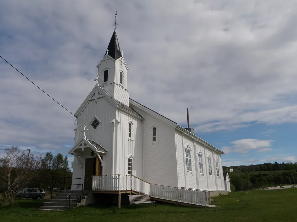 Sandsøy Church in Sandsøy, Troms, Norway.
