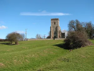 Medieval settlement remains immediately west of All Saints' Church