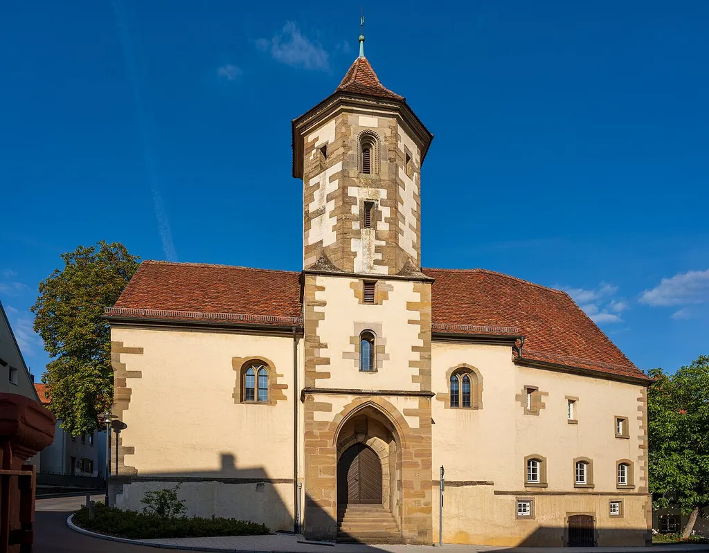 Crailsheim, Germany: the capel of the former Heilig-Geist-Spital (Hospital of the Holy Ghost), view from southwest.
